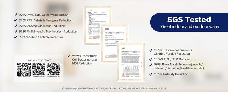 Membrane Solutions Stainless Steel 2.25G Gravity Water Filter Countertop Water Filtration System with 3 Pack 0.1-Micron UF Filters, for Home, Camping, and RVing