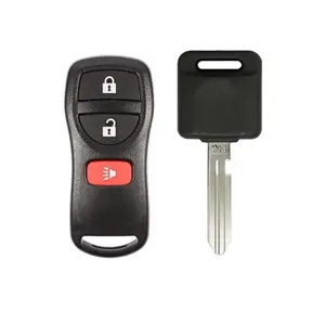 3 Button Remote Keyless Entry + Transponder Chip Key Blank N104 Replacement for Nissan Frontier, Juke, Maxima, Murano 2003-2019 FCC ID: KBRASTU15 IC: 24223-NSV1