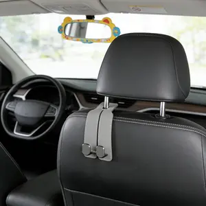 4-Pack Car Seat Headrest Hooks: Enhanced Double Hooks for Secure Storage