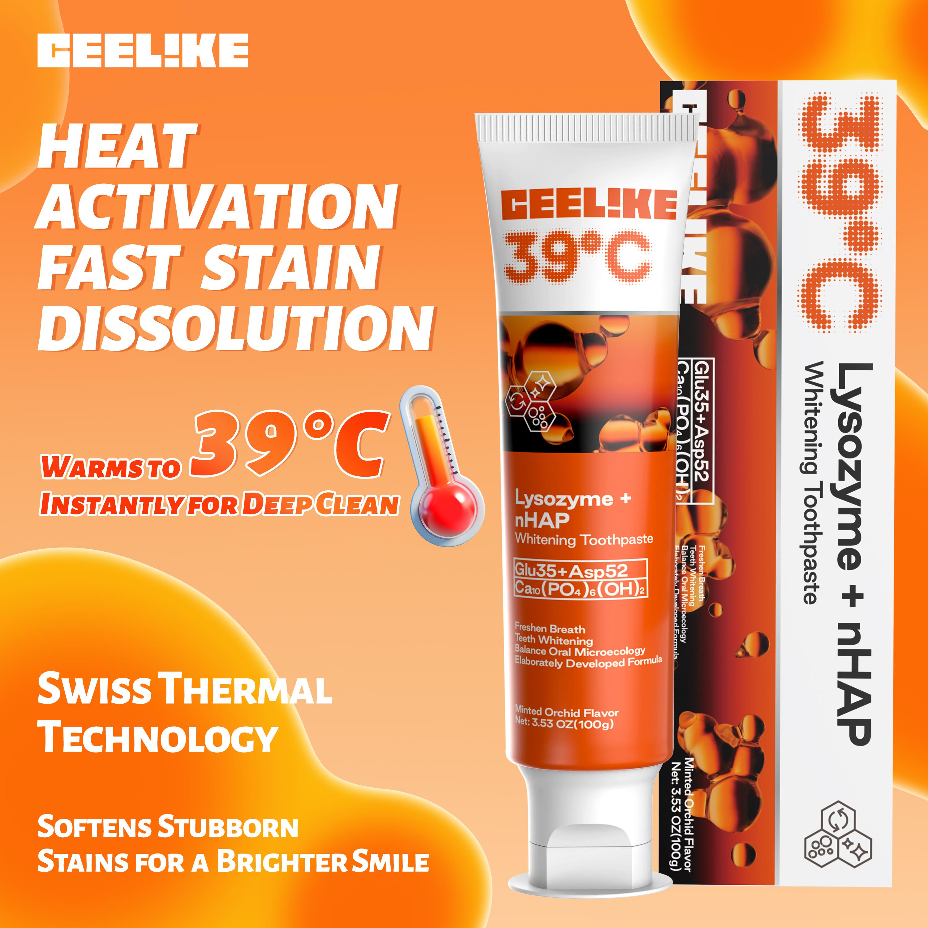 CEELIKE 2-Piece Oral Care Toothpaste Set – Lysozyme Toothpaste to Remove Yellow Stains, Hydroxyapatite to Repair Teeth, and Maintain Fresh Breath