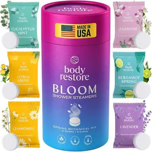 Body Restore Shower Steamers Aromatherapy 6 Pack – Valentines Day Gifts for Her and Him, Birthday Gifts for Women and Men, Relaxation, Stress Relief, Self Care – Bloom