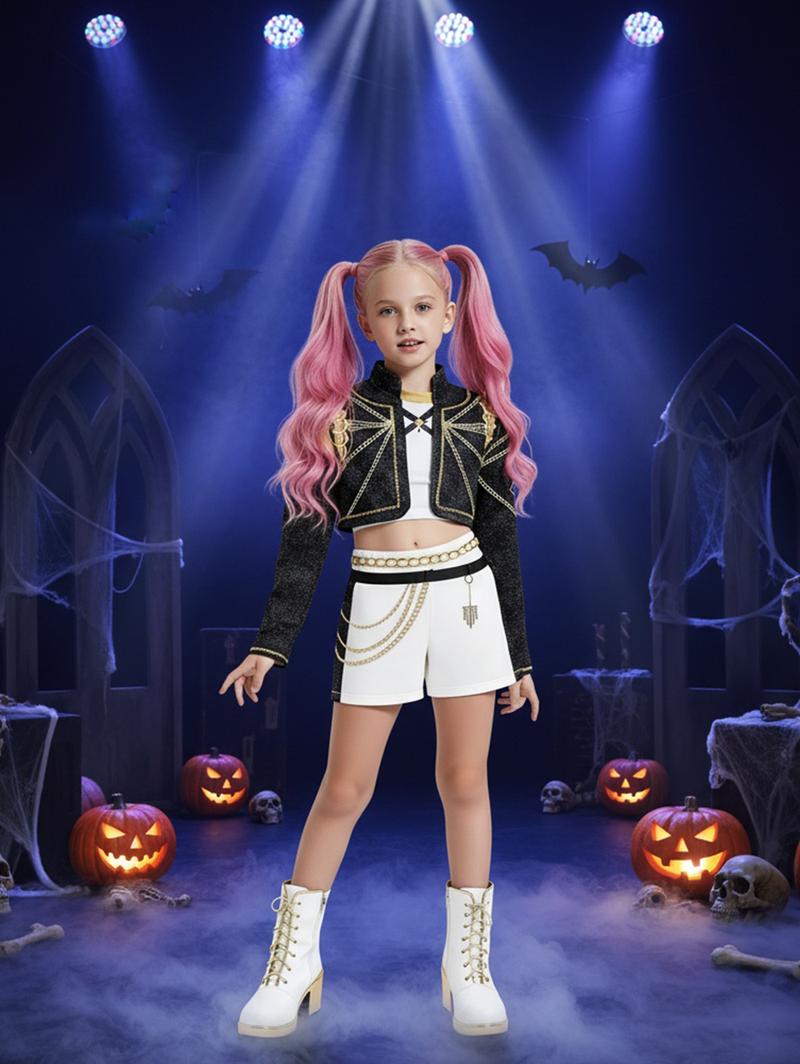 Kpop Demon Hunters Costume Rumi, Halloween Party, K-Pop Demon Hunters Costume Rumi Mira Zoey Outfit Cosplay Accessories, K-Pop Girls Cool Short Sleeve Crop Top Skirt Set, Mira Role Play Costume Kpop Demon Hunters Costume Rumi, Halloween Party, K-Pop Demon Hunters Costume Rumi Mira Zoey Outfit Cosplay Accessories, K-Pop Girls Cool Short Sleeve Crop Top Skirt Set, Mira Role Play Costume