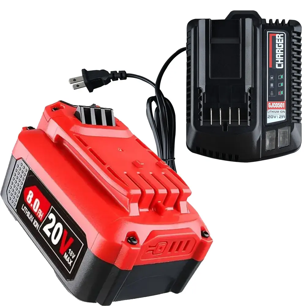 8.0Ah Replacement Craftsman 20V Battery and Charger Set for V20 Series CMCB202 CMCB204 Cordless Tools