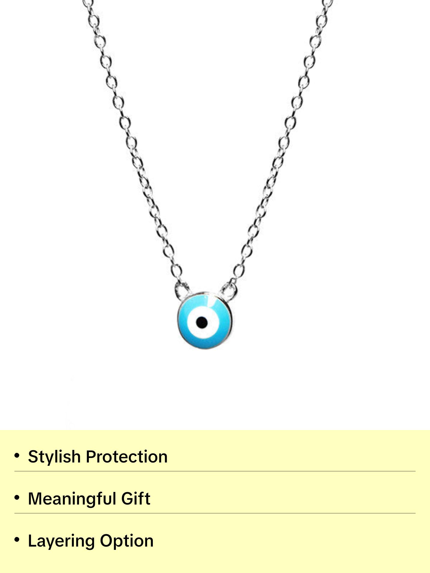 Sterling Silver Blue Eye Necklace