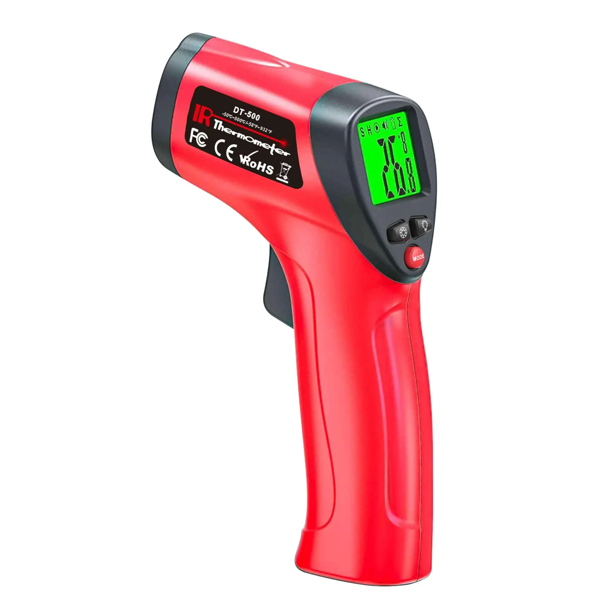 Infrared Thermometer, Handheld Non Contact Temperature Measuring Tool with LCD Display, Digital Laser Temp Measurement for Kitchen Household Cooking, Meat Thermometer