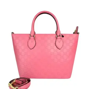 Pre-owned GUCCI GG Leather Crossbody Bags Logo Printed Pink Tote Shoulder Bag Crossbody