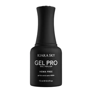 Kiara Sky Gel Pro - True Black HEMA-Free + TPO Free Nail Gel Polish | Intense Pigmentation, Long-Lasting Wear | Finish: Cream 15ml