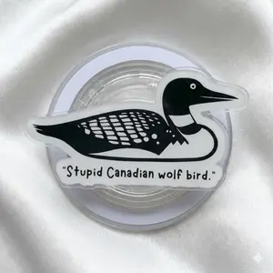 Heated Rivalry Loon Bird Quote MagSafe Phone Grip – Magnetic Pop Socket & Kickstand – BookTok Fan Gift