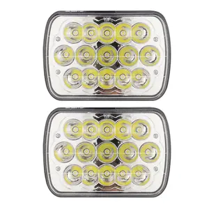 7X6 Inch LED Headlight Bulbs 1 Pair, 45W 3600LM 6000K Cool White, IP68 Waterproof Aluminium Sealed Headlamp, High/Low Spot Beam, Plug and Play for Trucks Off-Road UTV ATV Cars
