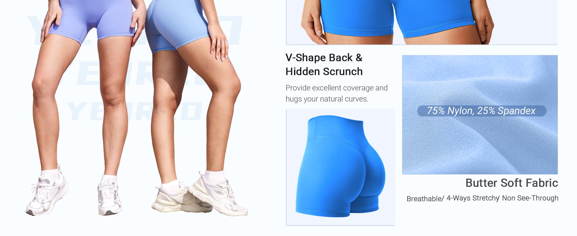 YEOREO Women's Biker Shorts 4.5" Workout Gym Shorts Craze High Waist Tummy Control Hidden Scrunch Running Yoga impact YEOREO Women's Biker Shorts 4.5" Workout Gym Shorts Craze High Waist Tummy Control Hidden Scrunch Running Yoga impact