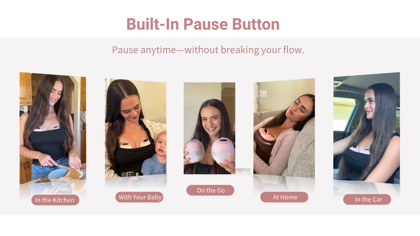 MomMed S33 Luma Built-In Night Light & Pain-Free Breast Pump For Night Pumping,Wearable Breast Pump, Electirc Portable Breast Pump, Breastfeeding Pump with 4 Modes & 9 Levels, 17/19/21mm Flange Inserts Babypump