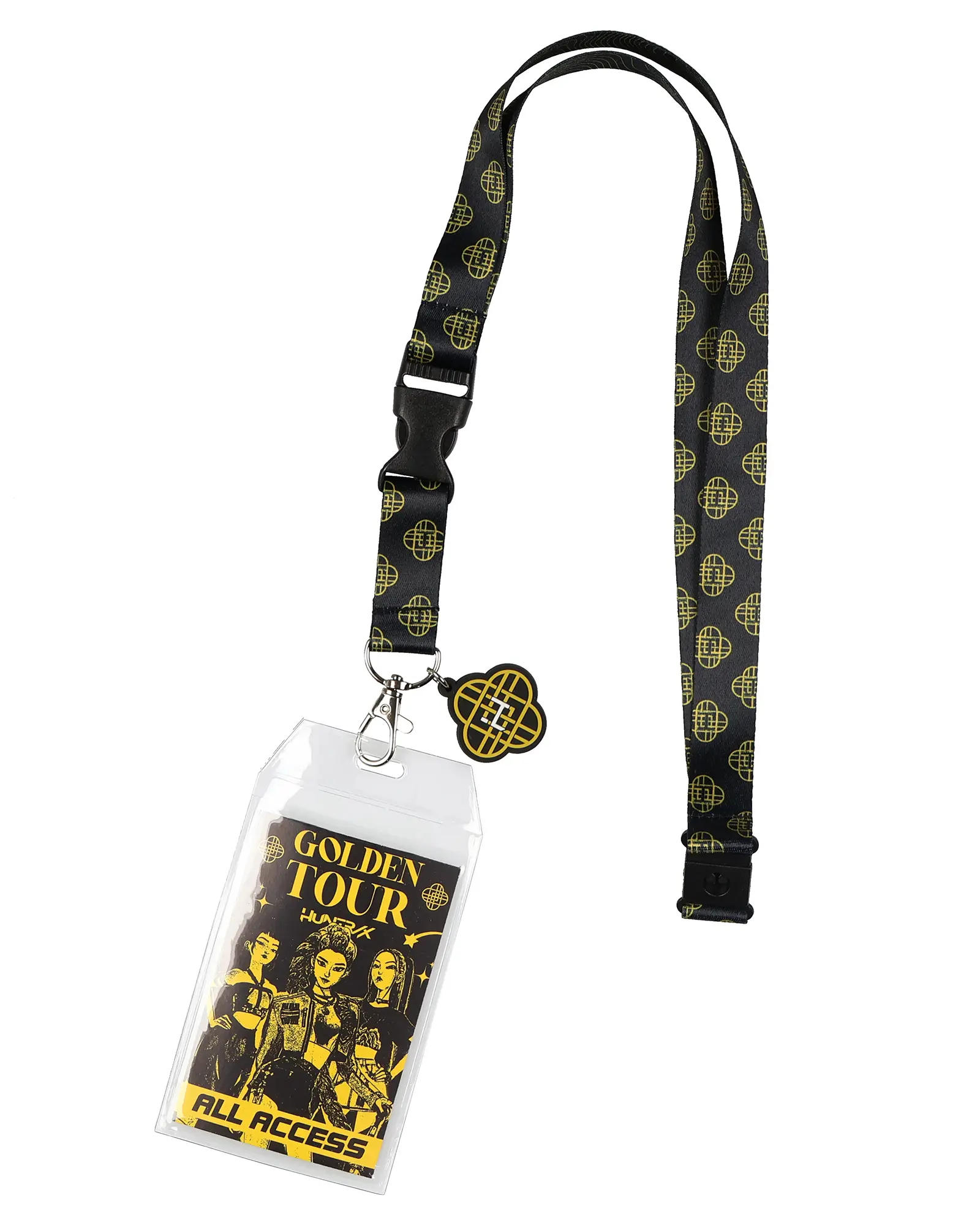 K-Pop Demon Hunters Lanyard HUNTR/X Golden Tour Breakaway Clear ID Badge Holder