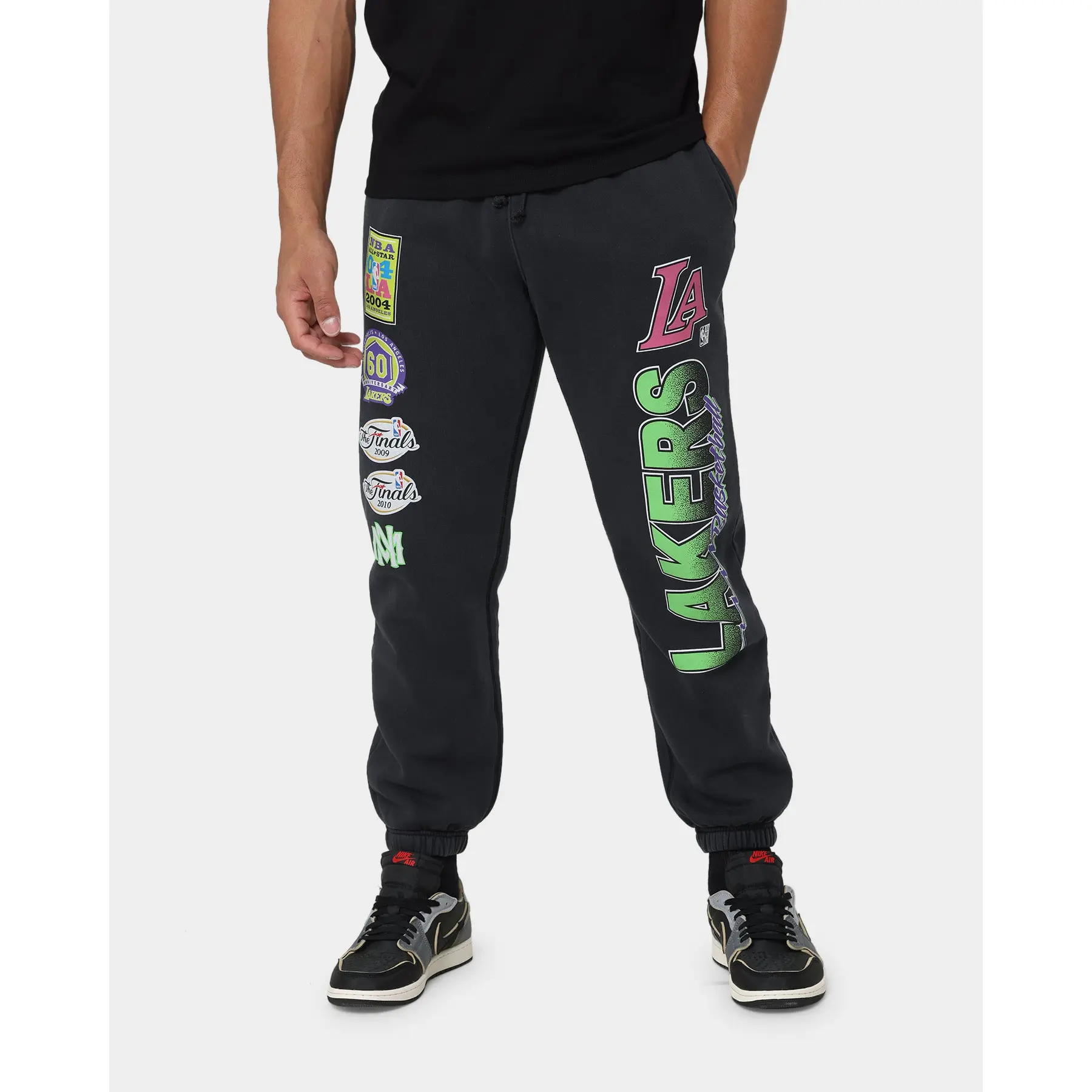 Mitchell & Ness Los Angeles Lakers Neon Champs Sweatpants Faded Black