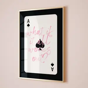 [UNFRAMED] Ace of Spades Quote Typography, Minimalist Bedroom Aesthetic Artwork, Trendy Wall Art Poster, Gift for Card Game Lovers