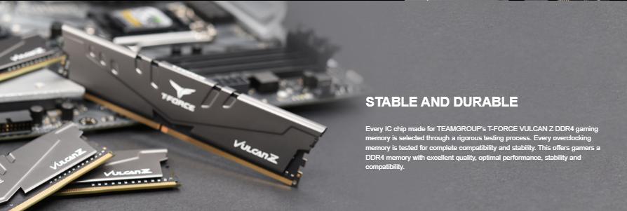 Team T-FORCE VULCAN Z 32GB (2 x 16GB) 288-Pin PC RAM DDR4 3200 (PC4 25600) Desktop Memory Model TLZGD432G3200HC16FDC01