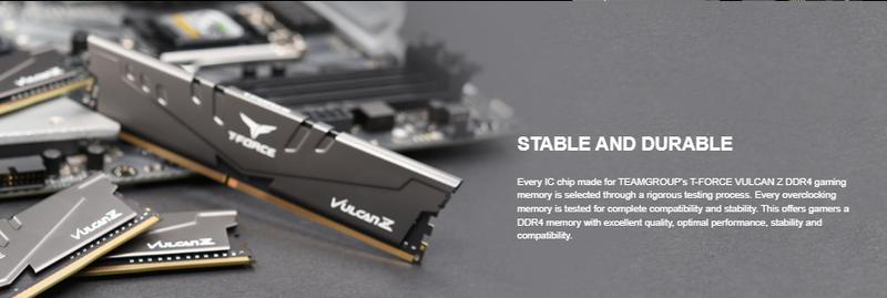 Team T-FORCE VULCAN Z 32GB (2 x 16GB) 288-Pin PC RAM DDR4 3200 (PC4 25600) Desktop Memory Model TLZGD432G3200HC16FDC01