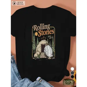 Rolling Stones Since Ad 33 Black T-Shirt For Casual Wear Personalized Unisex Women's Top All Season Comfortable Breathable Short Sleeve Tee Suitable For Any Outfit Made In Usa