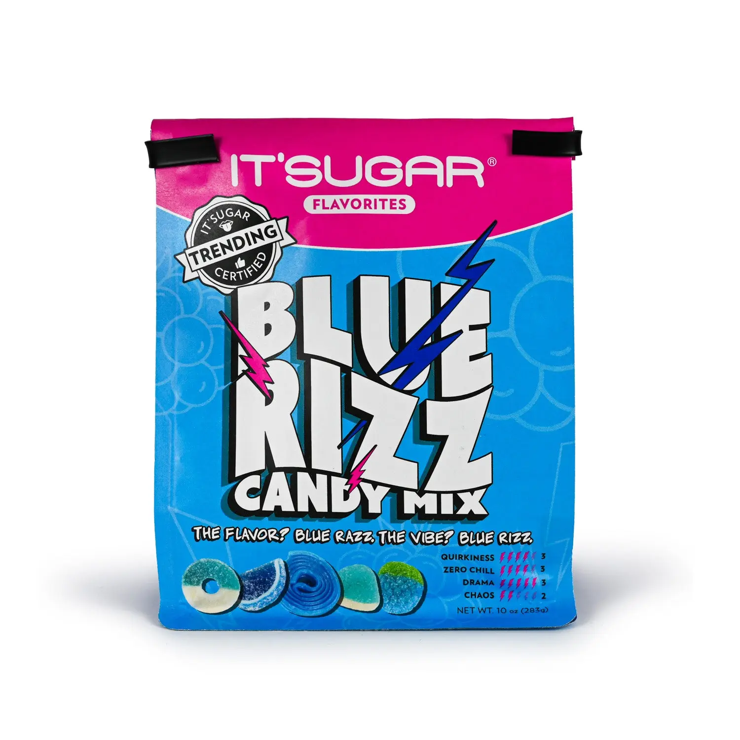 IT'SUGAR Flavorites Blue Rizz Candy Mix - Bite-Sized Assorted Gummy Candies, Chewy Mixed Fruit Snacks, Sweet & Tangy Quick Indulgence Treat
