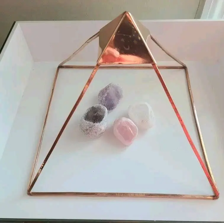 Copper pyramid, Reiki healing, Meditation pyramid, Copper design