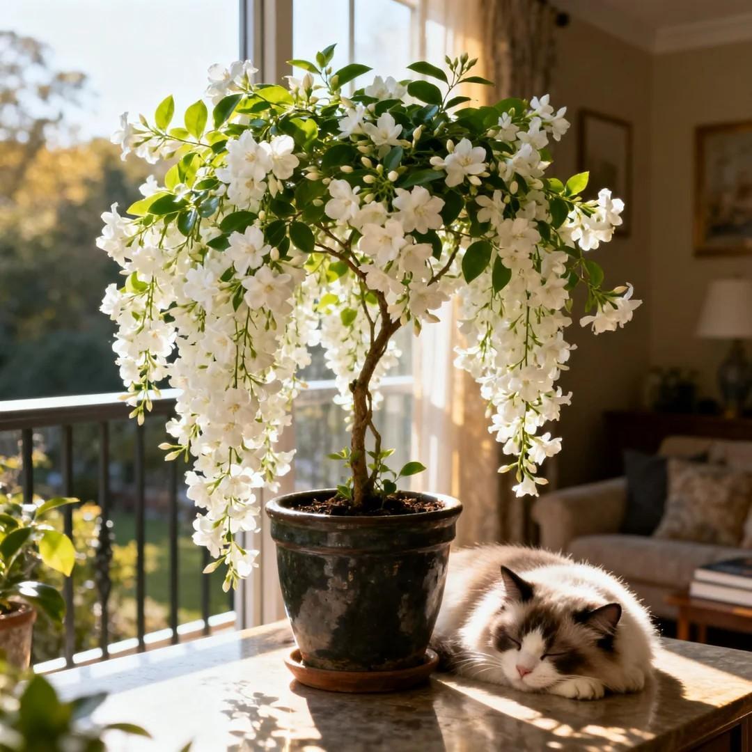 For 50 Non-GMO Climbing Silver Jasmine Seeds - Aromatic Evergreen, Ideal Decor Choice for Garden & Balcony Fragrant