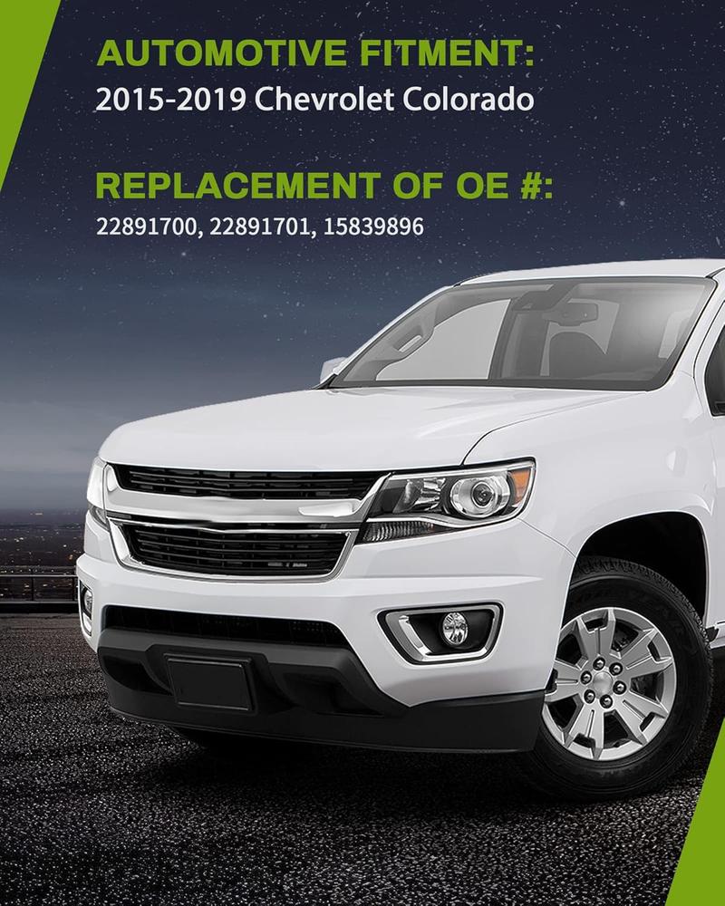 YITAMOTOR Fog Lights Compatible with 15-19 Chevy Colorado 5202 12V 24W Bulbs, Wiring Harness & Switch, Model Years 2015-2019