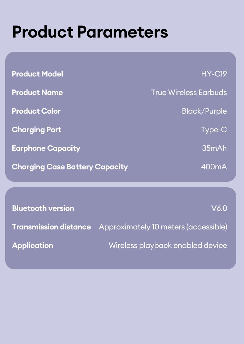 HYUNDAI C19 Multifunctional In-Ear Wireless Headphones with Bible Prayer App, Bluetooth 6.0, LED Smart Screen, Find Earbuds Anti-Loss Function, Hi-Fi Sound, Audio Earbuds for Music, Prayer & Calls, Ideal Gift for Men & Women, Compatible with Android & iOS