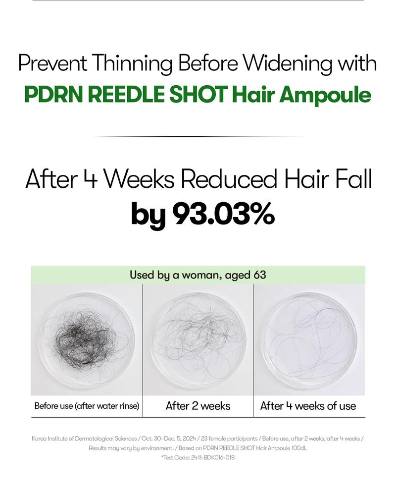 [VT Official] PDRN Reedle Shot Hair Ampoule | Hair Growth Hair loss treatment, Hair Loss Prevention, Scalp Health, OG Liquid Microneedling Reedle Shot, Enhanced Absorption Hair Serum Shot, PDRN & Caffein & Biotin & Rosemary Extract, Anti-aging Scalp No Ri