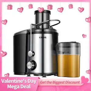 GDOR 800W Juicer Machines, Extra Large 3 Inch Feed Chute Juicer for Whole Fruits and Vegs, Centrifugal Juice Maker with High Juice Yield, Easy to Clean with Brush, 2 Speeds, BPA-Free, Silver