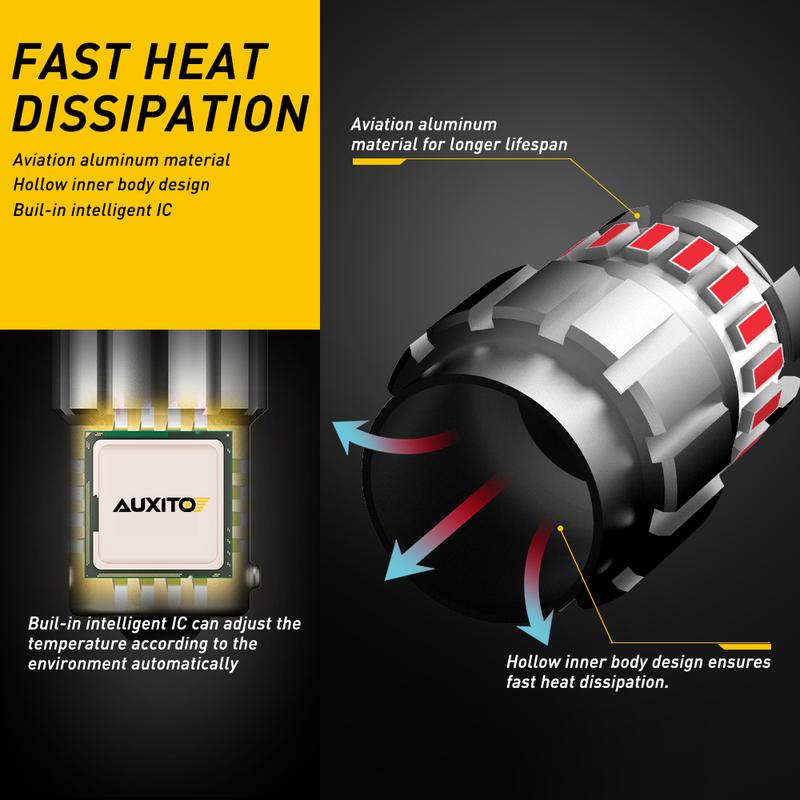 7506 1156 23LED Flash Strobe Brake Stop Light Bulbs for Audi BMW VW Mercedes RED