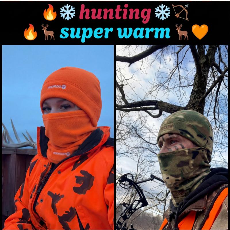 Windproof Beanie with Scarf Two Pieces Polar Fleece Balaclava Hood Face Mask Ski Mask For Cycling Skiing Fishing Outdoor Activity Construction Sites Farms And Training Fashion Shiesty Mask