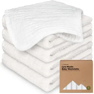 Lyra Muslin Baby Washcloths