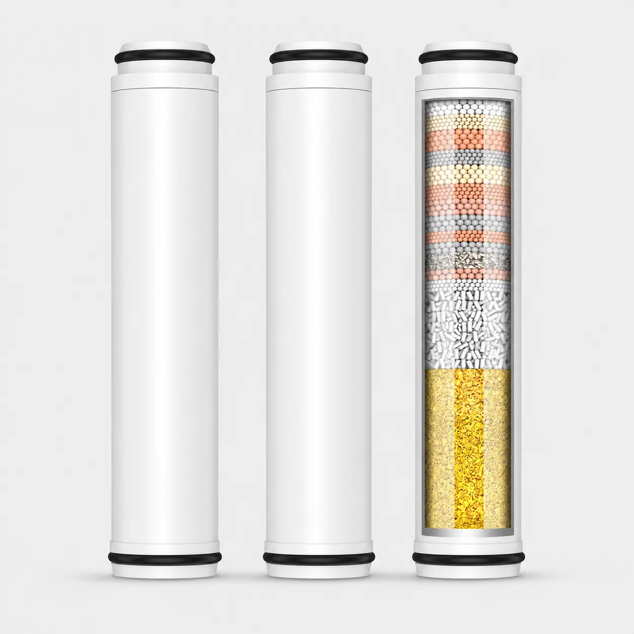 Premium Filtered Shower Filter Replacement, 50% KDF-55 + 50% Calcium Sulfite Composite Filtration, Purifies Water by Removing Chlorine & Heavy Metals, Fits a Full Range of Handheld Shower Head Models for Households, Instant Adsorption Of 99% Chlorine, Lim