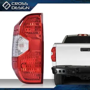 CROSSDESIGN Fit For 2014-21 Toyota Tundra Halogen Red Brake Tail Light Left Driver Side Lamp