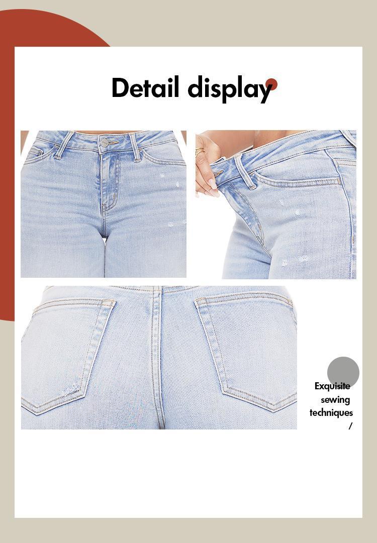 Magic ONESO Mid-low Rise Baggy Jeans Stretchy Wide Leg for Women Distressed Pants Light Blue/Dark Blue/Leopard Print/PinkieBow Womenswear Bottom 8001 Lady Basic Minimalist Comfortable Denim Tummy Control Curve Hugging Plus Size Regular Size BBL