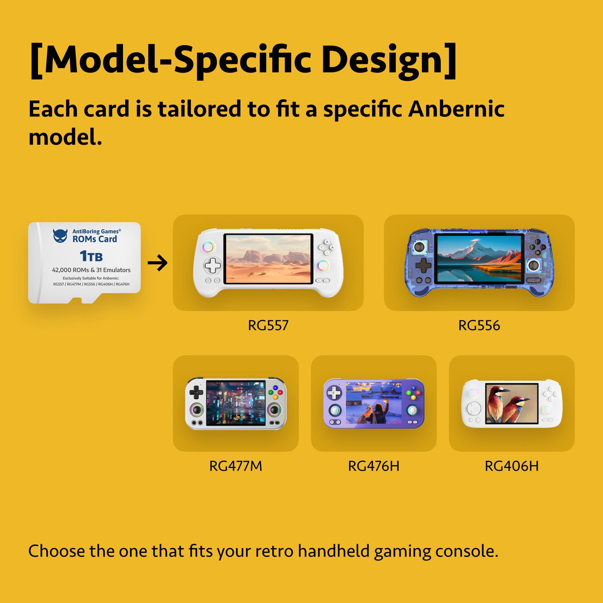 All-In-One Games Card for Anbernic Consoles – Compatible with RG556/RGCube/RG406H/V, RG40XXH/V, RG35XX Series/ RG28XX, RGCubeXX, RG353 Series