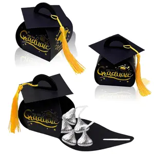 30 Pcs Graduation Cap Gift Boxes Graduation Party Favors Graduation Gifts Class of 2026 Candy Box with Tassel Table Centerpieces Graduation Decoration Treat Candy Boxes for Grad Party Supplies