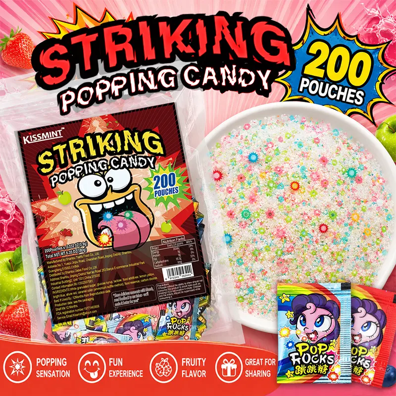 Pop Rocks Popping Candy, Fizzy Crackling Candy Snack, Gluten-Free Fun Candy Snack, Exciting Mouth-Popping Treat for Kids, Teens & Adults, Party Candy, Candy Buffet & Everyday Snacks
