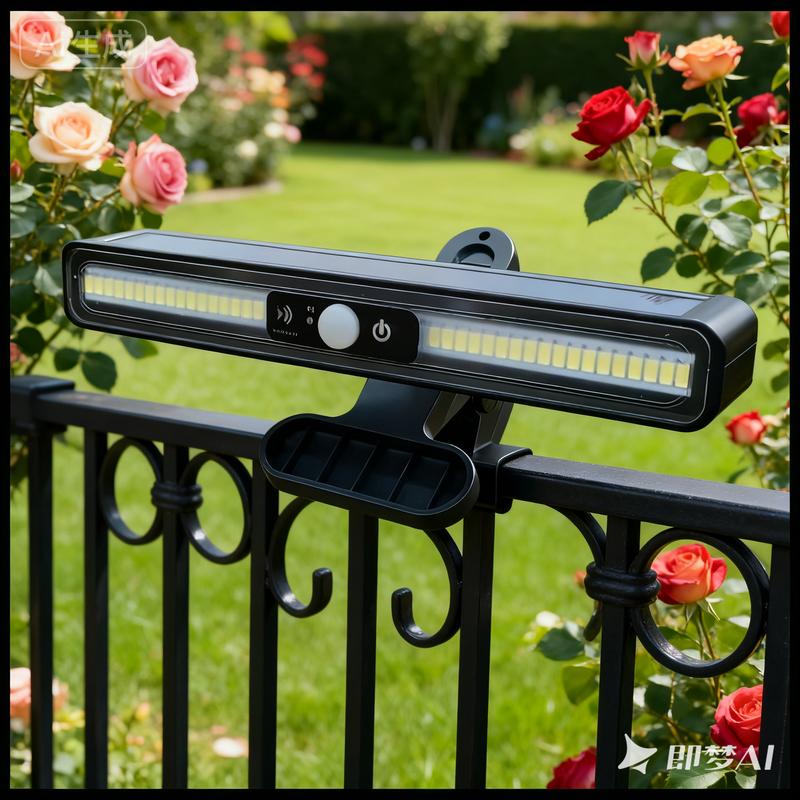 1PC Solar-Powered Clip-On Light with Auto On/Off, Motion Sensor, 3 Lighting Modes, Extended Run Time, IP6 Waterproof Rating—Ideal for Gardens, Outdoor Spaces, Camping Fences, Emergency Lighting, and more.