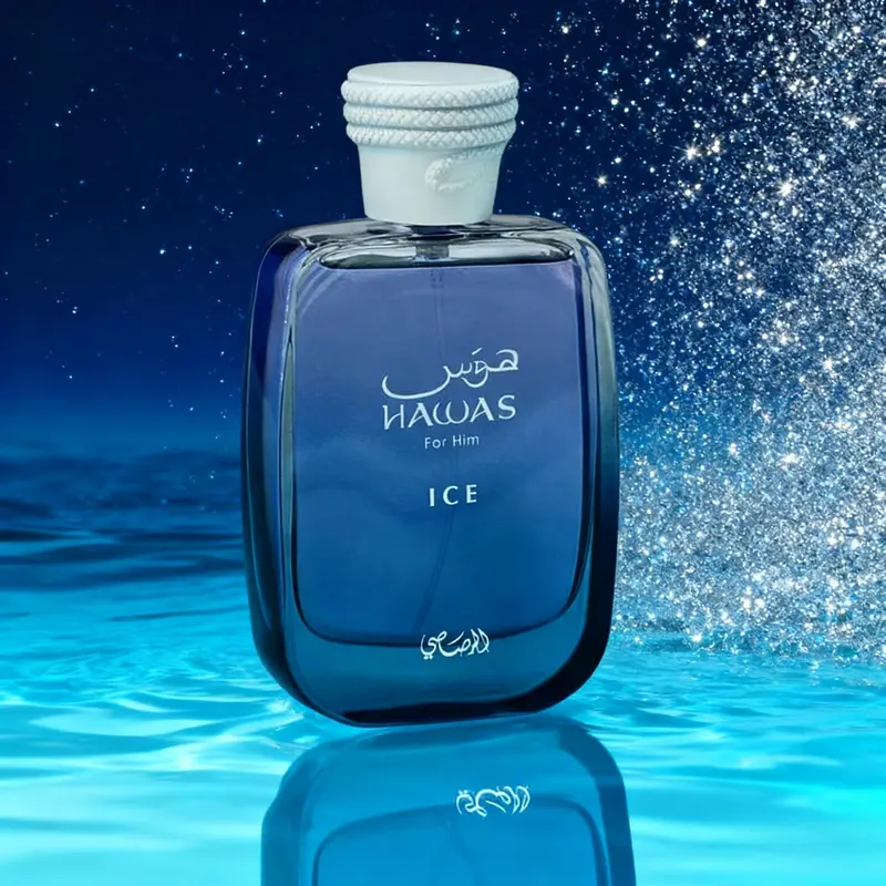 Rasasi Perfumes | Hawas Ice | Eau De Parfum | Men's Fragrance | 100 ML - 3.4 oz | Italian Lemon - Orange Blossom & Driftwood Notes | Citrus Woody Fragrance