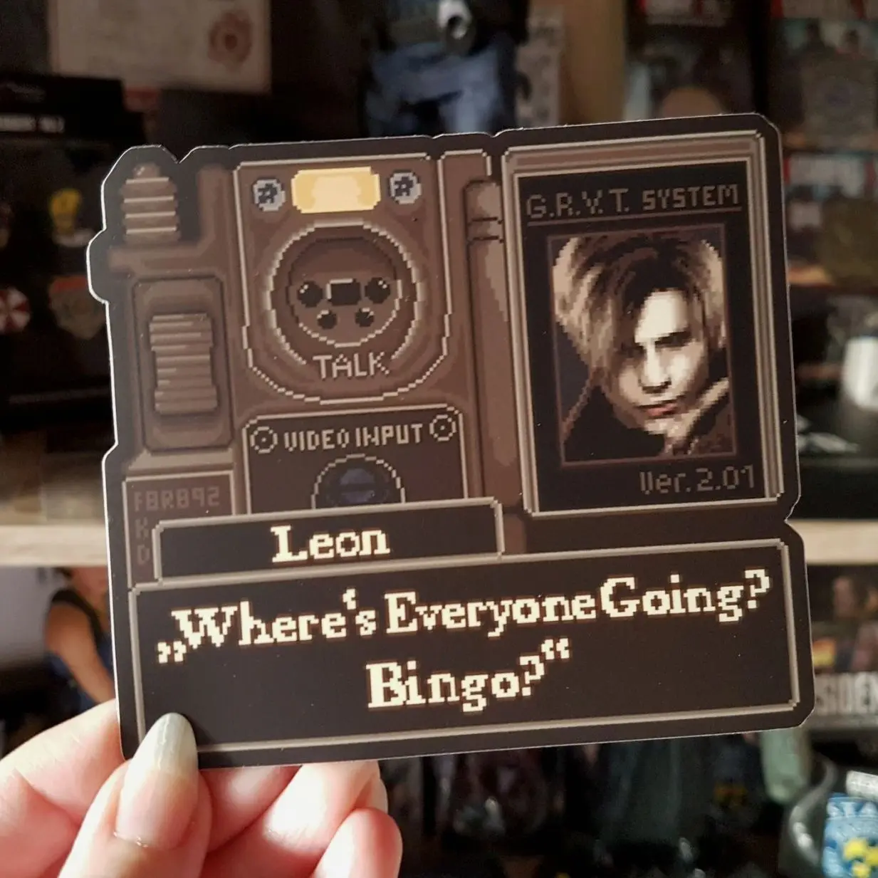 Resident Evil 4 Sticker, Leon Kennedy Sticker, Pixel Art Sticker ...