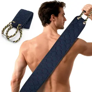 Exfoliating Back Scrubber with Handles, 38.5 Inch Double-Sided Back Exfoliator Body Scrub Towel, Exfoliating Washcloth Bath Tool for Use in Shower, Back Washer to Deep Clean Your Skin for Men & Women