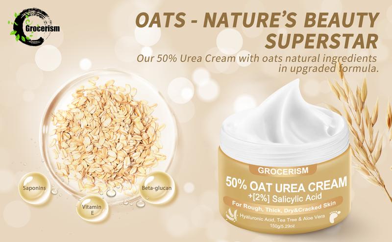 Grocerism Urea Cream 40% (2-Packs) + 2% Salicylic Acid – Max Strength Foot & Hand Cream with Hyaluronic Acid, Tea Tree & Aloe Vera – Deep Moisturizing, Callus Remover, Softens All Skin Types#TikTokShopHolidayHaul