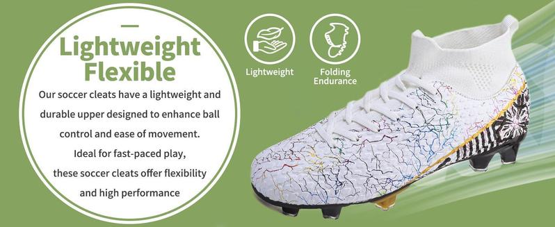 Mens Womens Soccer Cleats Youth Soccer Shoes Football Shoes High-Top Football Cleats Outdoor/Indoor Athletic Shoes Sneakers