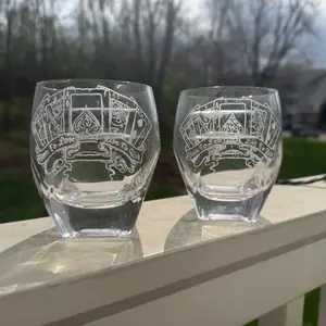 The Casino - Cigar Drinking Glass Etched Drinkware