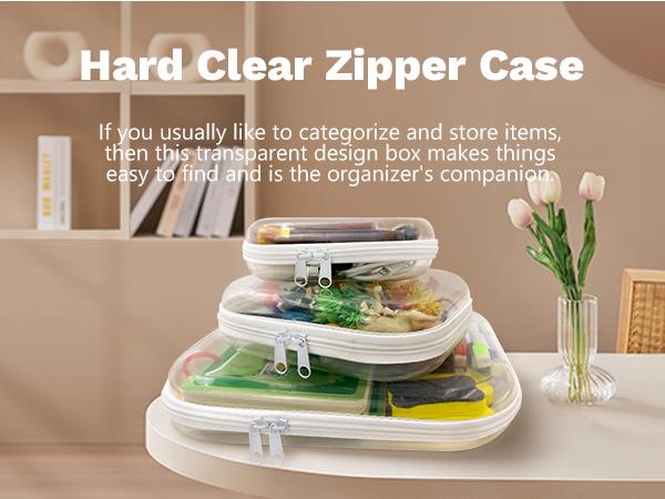 Large-Capacity Zippered Storage Organizer Set - Plastic Pouch Bag Organizers for Home Organization Storage, Skin Care Items, Clothes, Travel Toiletry Use
