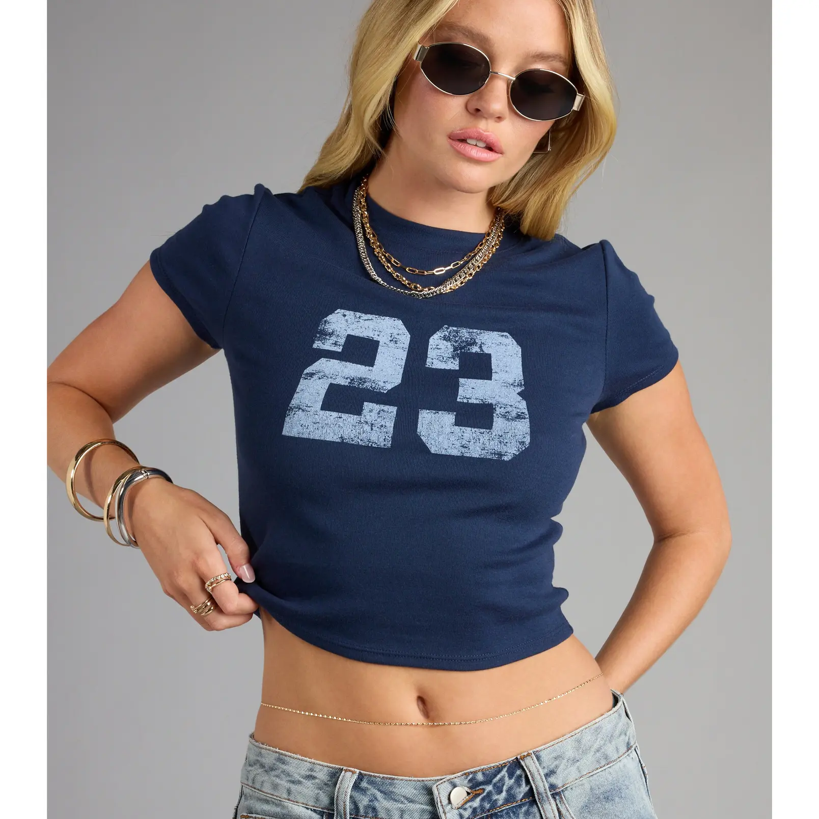 Feeling 23 Crop Graphic Tee