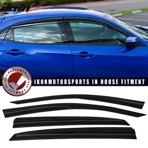 Window Visors for Honda Civic Hatchback 2017-2021 Mugen Style 4PCS Acrylic