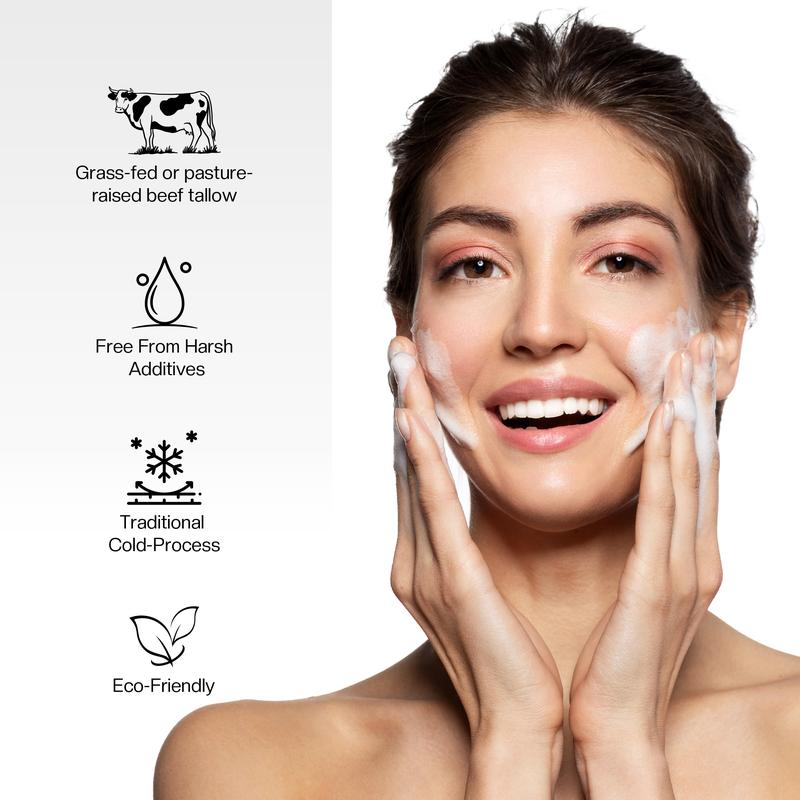 Handmade Beef Tallow Soap with Raw Honey & Organic Sweet Almond Oil Deeply Moisturizing Traditional Treatments 120 grams