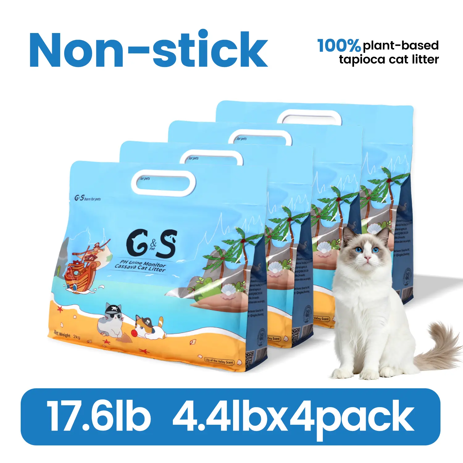 Tapioca Cat Litter | Way Better Than Tofu  litter Tapioca Cat Litter | Strong Clumping, Low Dust, Odor Control