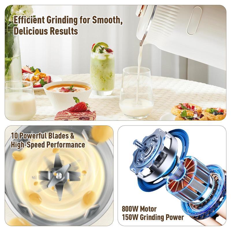 8-in-1 Multifunctional Nut Milk & Coffee Maker 32oz Auto Clean Delay Start Keep Warm Stainless Steel Black/White Kitchen Appliance Christmas Gift 8-in-1 Multifunctional Nut Milk & Coffee Maker 32oz Auto Clean Delay Start Keep Warm Stainless Steel Black/White Kitchen Appliance Christmas Gift